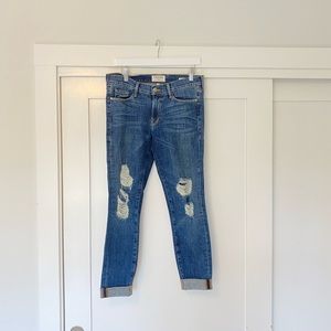 Frame Denim Le Skinny De Jeanne Skinny distressed jeans